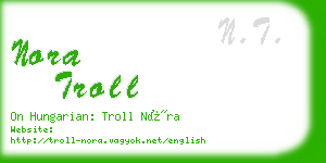 nora troll business card